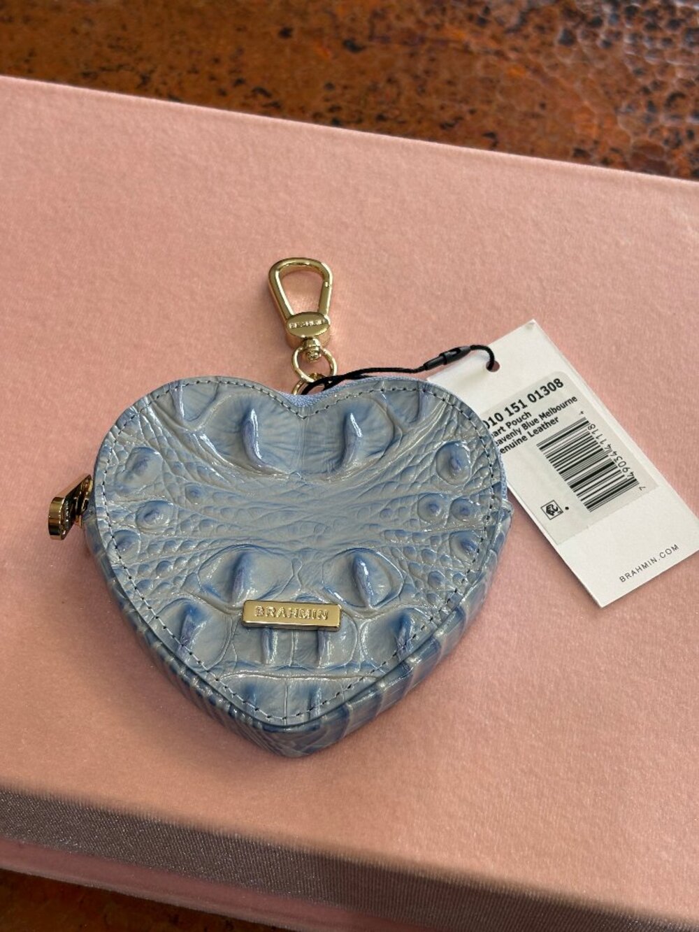 Brahmin Hevenly Blue Heart Pouch